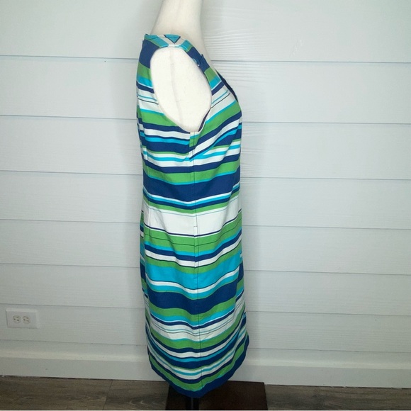 Talbots Peyton striped shift knee-length dress, sz 8 - Picture 6 of 12